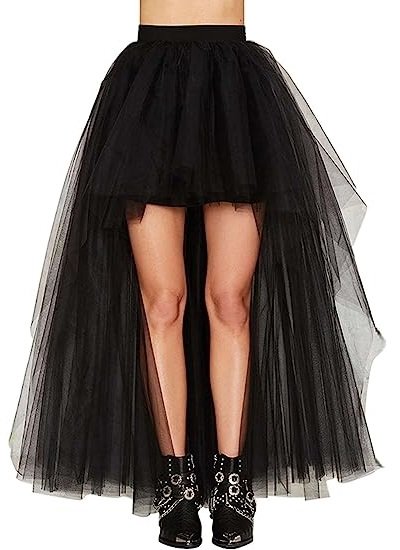 Women's High Low Tutu Skirt Elastic Waist Festival Party Dress