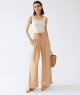 Ladies Linen Trousers, High Waist Pocket Cotton Linen Wide Leg Pants