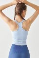 Workout Short Racerback Tank Tops for Women with Built in Bra
